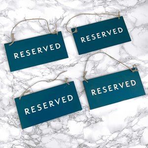 Set of 4 Reserved signs